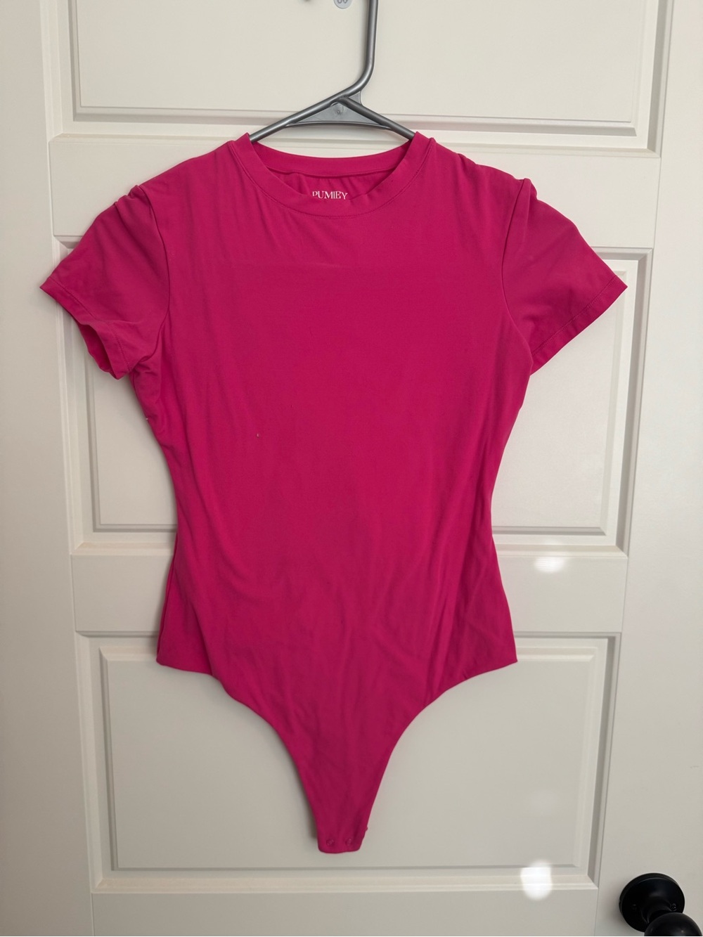 Pumkey Hot Pink Short Sleeve Women's Bodysuit